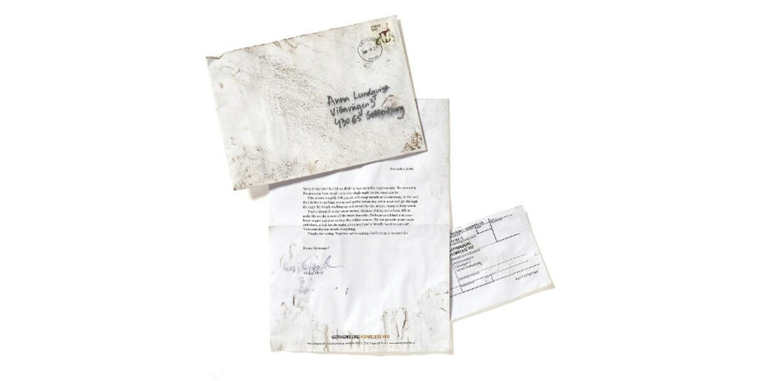 Gothenburg Homeless Aid Panel Photo - Letters