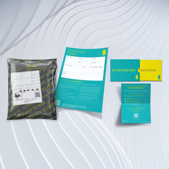 EE augmented reality welcome direct mail pack