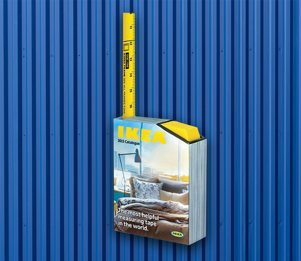 IKEA catalogue/ measuring tape