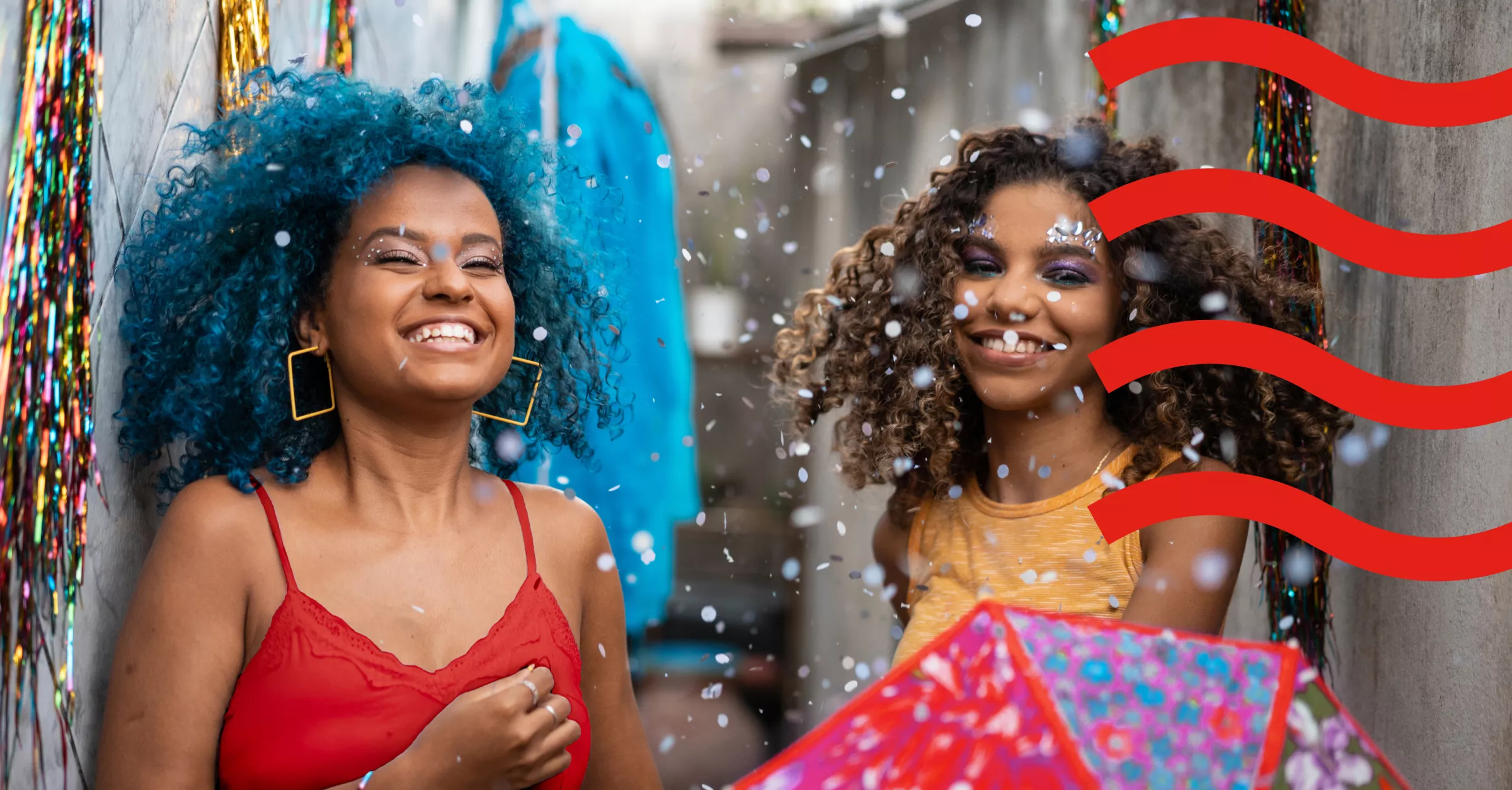 Two ladies celebrating 