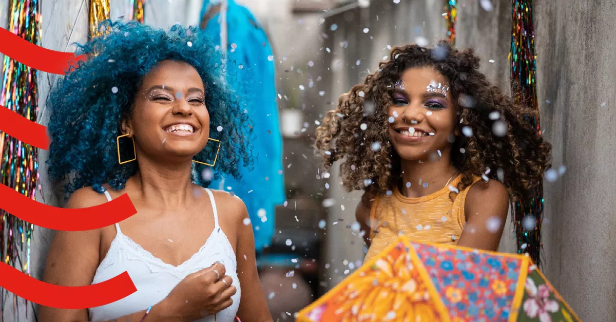 Two ladies celebrating 