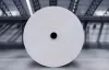 Large industrial roll of paper in a warehouse